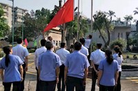 水控集團(tuán)舉行升國(guó)旗儀式，慶祝新中國(guó)成立70周年！